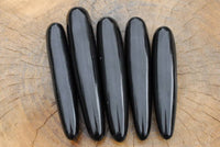 Polished Black Basalt Massage Wands x 12 From Madagascar - TopRock