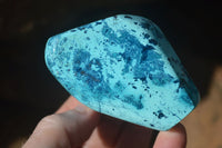 Polished Blue Shattuckite Free Forms  x 4 From Namibia