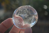 Polished Semi Optic Clear Quartz Galet / Palm Stones x 12 From Madagascar