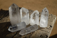 Polished Clear Quartz Crystal Points  x 6 From Madagascar