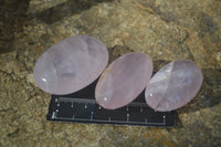 Polished Gemmy Rose Quartz Palm Stones  x 20 From Ambatondrazaka, Madagascar - Toprock Gemstones and Minerals 