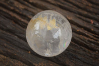 Polished Clear Quartz Crystal Balls With Golden Hematoid & Rainbow Veils  x 3 From Madagascar - TopRock