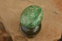 Polished Green Verdite Palm Stones  x 3 From Zimbabwe - TopRock