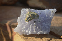 Natural Etched Blue Chalcedony Specimens  x 12 From Nsanje, Malawi