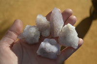 Natural Small Pale Lilac Spirit Quartz Clusters x 35 From Boekenhouthoek, South Africa