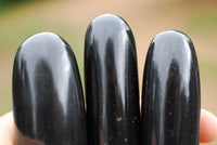 Polished Black Basalt Massage Wands x 12 From Madagascar - TopRock