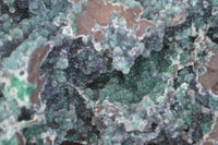 Natural Drusy Quartz Coated Malachite On Red Copper Dolomite  x 1 From Likasi, Congo - Toprock Gemstones and Minerals 