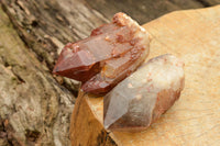 Natural Red Hematoid Phantom Quartz Crystals  x 5 From Karoi, Zimbabwe - TopRock