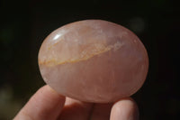 Polished Gemmy Pink Rose Quartz Palm Stones  x 12 From Madagascar - Toprock Gemstones and Minerals 