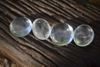 Polished Semi Optic Clear Quartz Galet / Palm Stones x 12 From Madagascar