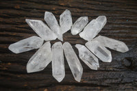 Natural Single Etched Clear Quartz Crystals  x 35 From Mpika, Zambia - Toprock Gemstones and Minerals 