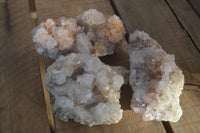 Natural Large Spirit Quartz Clusters x 3 From Boekenhouthoek, South Africa