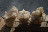 Natural Cascading White Phantom Smokey Quartz Clusters  x 6 From Luena, Congo - Toprock Gemstones and Minerals 