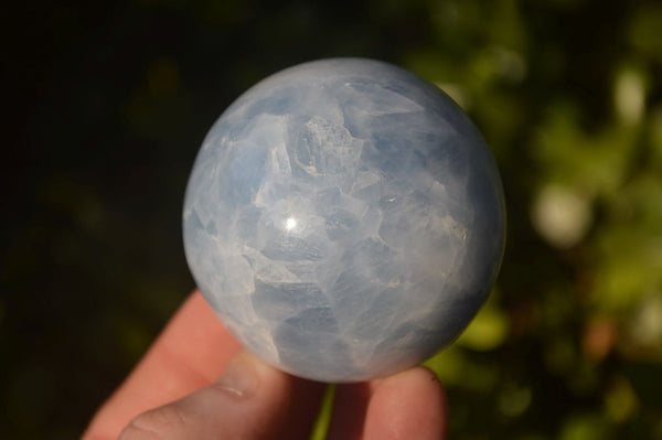 Polished Blue Calcite Spheres x 4 From Ihadilalana, Madagascar