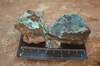 Natural Drusy Coated Chrysocolla & Malachite Specimens x 6 From Likasi, Congo