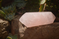 Polished Double Terminated Pink Rose Quartz Points  x 4 From Ambatondrazaka, Madagascar - TopRock