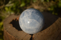 Polished Blue Calcite Spheres x 4 From Ihadilalana, Madagascar