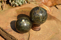 Polished Labradorite Spheres With Nice Subtle Flash x 4 From Tulear, Madagascar - TopRock