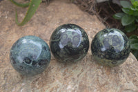 Polished Stromatolite / Kambamba Jasper Spheres  x 3 From Madagascar - Toprock Gemstones and Minerals 