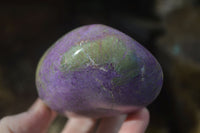 Polished Stichtite & Serpentine Standing Free Forms With Silky Purple Threads  x 3 From Barberton, South Africa - Toprock Gemstones and Minerals 