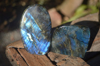 Polished Labradorite Standing Free Forms With Intense Full Face Flash  x 6 From Tulear, Madagascar - Toprock Gemstones and Minerals 