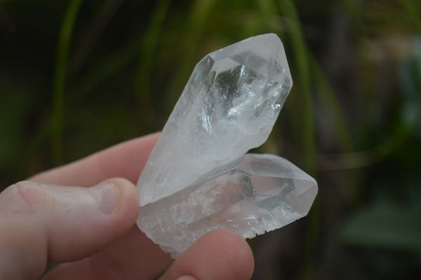 Natural Single Etched Clear Quartz Crystals  x 35 From Mpika, Zambia - Toprock Gemstones and Minerals 