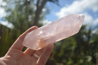 Polished Double Terminated Pink Rose Quartz Points  x 4 From Ambatondrazaka, Madagascar - TopRock