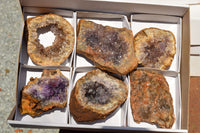 Natural Amethyst & Basalt Geode Specimens  x 6 From Zululand, South Africa - TopRock