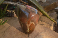 Polished One Side Polished Polychrome Jasper Standing Free Form  x 1 From Madagascar - Toprock Gemstones and Minerals 