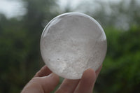 Polished Clear Quartz Crystal Balls With Golden Hematoid & Rainbow Veils  x 3 From Madagascar - TopRock