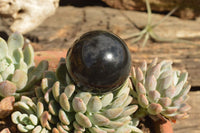 Polished Pitch Black Basalt Spheres  x 5 From Madagascar - TopRock