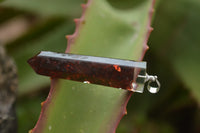 Polished Packaged Hand Crafted Resin Pendant with Red Pyrope Garnet Chips - sold per piece - From Bulwer, South Africa - TopRock