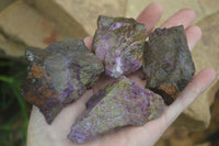 Natural Rough Stichtite & Serpentine Specimens  x 24 From Barberton, South Africa - Toprock Gemstones and Minerals 