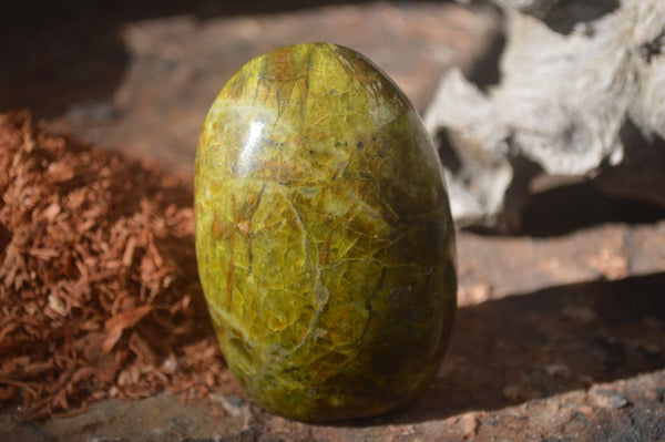 Polished Green Opal Standing Free Forms  x 6 From Madagascar