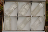 Polished Clear Quartz Crystal Points x 6 From Madagascar - TopRock