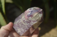 Polished Purple Lepidolite Points  x 2 From Madagascar