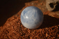 Polished Blue Calcite Spheres x 4 From Ihadilalana, Madagascar