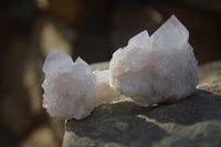 Natural Small Pale Lilac Spirit Quartz Clusters x 35 From Boekenhouthoek, South Africa