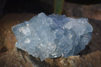 Natural Blue Celestite Crystal Specimens  x 3 From Madagascar - Toprock Gemstones and Minerals 