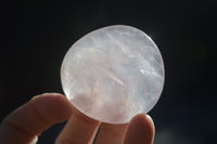 Polished Gemmy Rose Quartz Palm Stones  x 20 From Ambatondrazaka, Madagascar - Toprock Gemstones and Minerals 