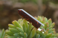 Polished Packaged Hand Crafted Resin Pendant with Red Pyrope Garnet Chips - sold per piece - From Bulwer, South Africa - TopRock