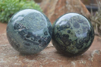 Polished Stromatolite / Kambamba Jasper Spheres  x 3 From Madagascar - Toprock Gemstones and Minerals 