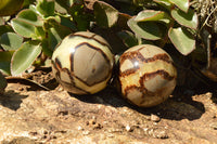 Polished Septarian (Calcite & Aragonite) Spheres  x 5 From Mahajanga, Madagascar - TopRock