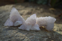 Natural Small Pale Lilac Spirit Quartz Clusters x 35 From Boekenhouthoek, South Africa