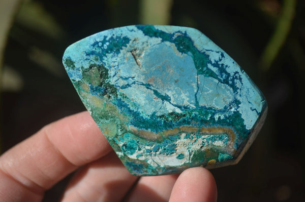 Polished Blue Shattuckite Free Forms  x 6 From Erongo, Namibia