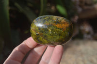 Polished Large Green Opal Standing Free Forms x 12 From Madagascar