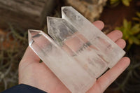 Polished Clear Quartz Crystal Points x 6 From Madagascar - TopRock