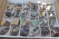 Natural Rough Watermelon Fluorite Cobbed Specimens  x 24 From Uis, Namibia