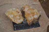 Natural Golden Limonite / Lemonite Quartz Clusters  x 12 From Zambia - TopRock