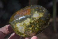 Polished Green Opal Standing Free Forms  x 6 From Madagascar